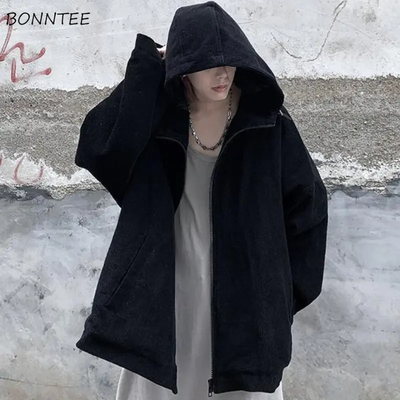 

Женская Вельветовая куртка с капюшоном, свободная универсальная уличная куртка унисекс в стиле хип-хоп, Харадзюку Y2k, осенняя Новинка