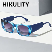 vintage small square wide leg gradient sunglasses for women new fashion blue leopard print sun glasses female elegant shades