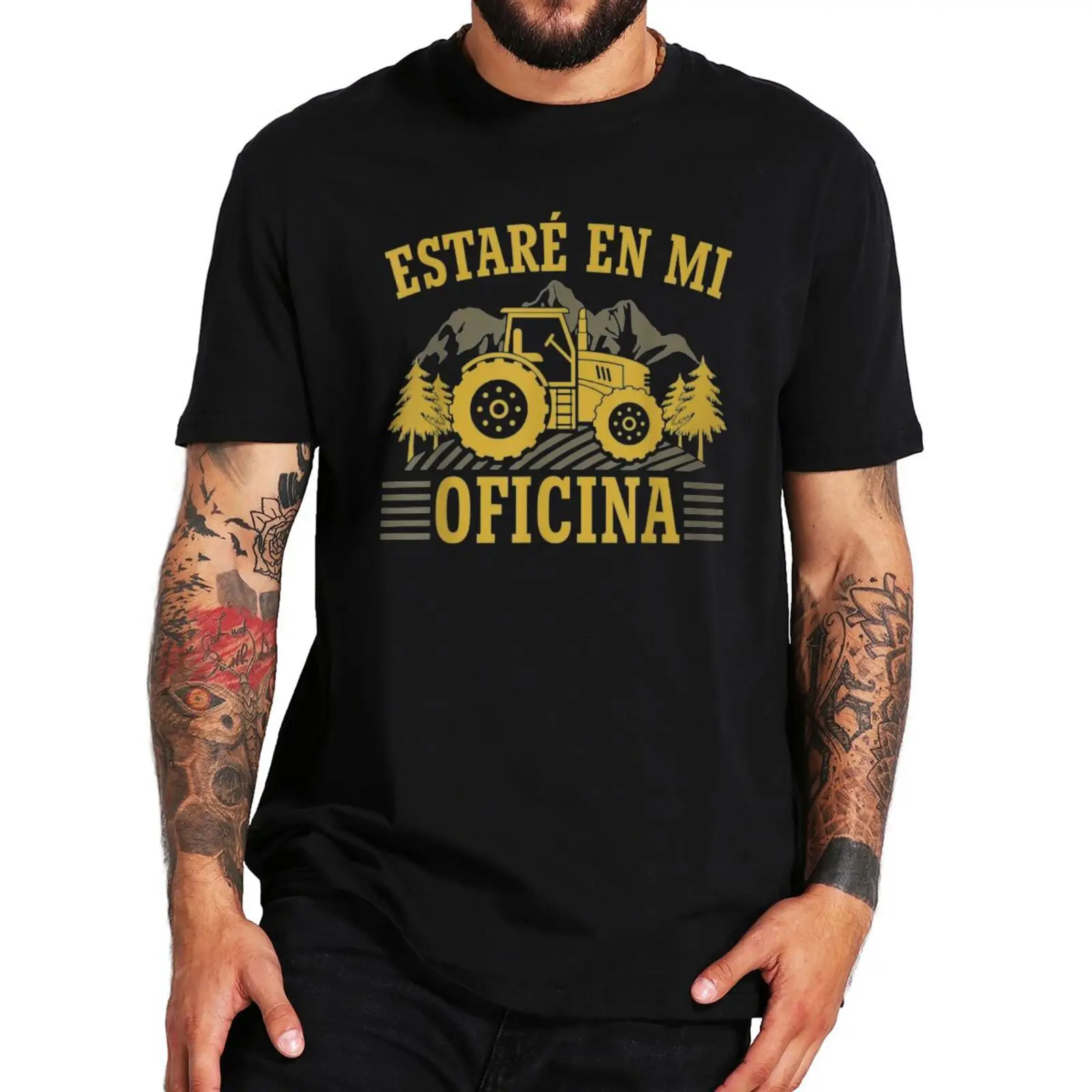 

Driver Man I'll Be In My Office Tractor T-Shirt Funny Design Casual Men's Tee Top For Farmer 100% Cotton Homme Camiseta