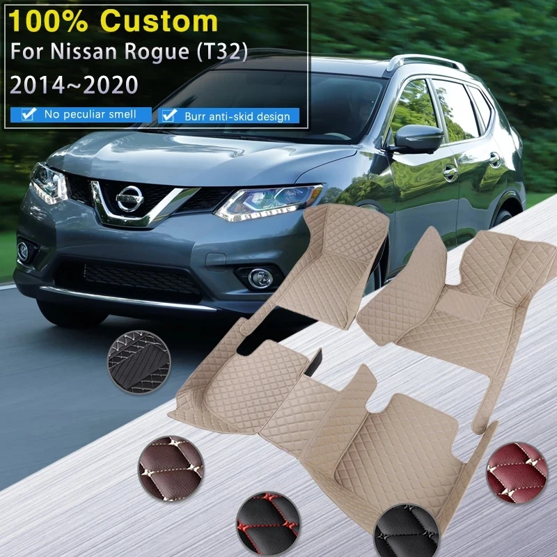 

Car Floor Mats For Nissan Rogue X-Trail X Trail T32 2014~2020 Carpets Leather Rugs Mat Pad Carpets Car Interior Accessories 2015