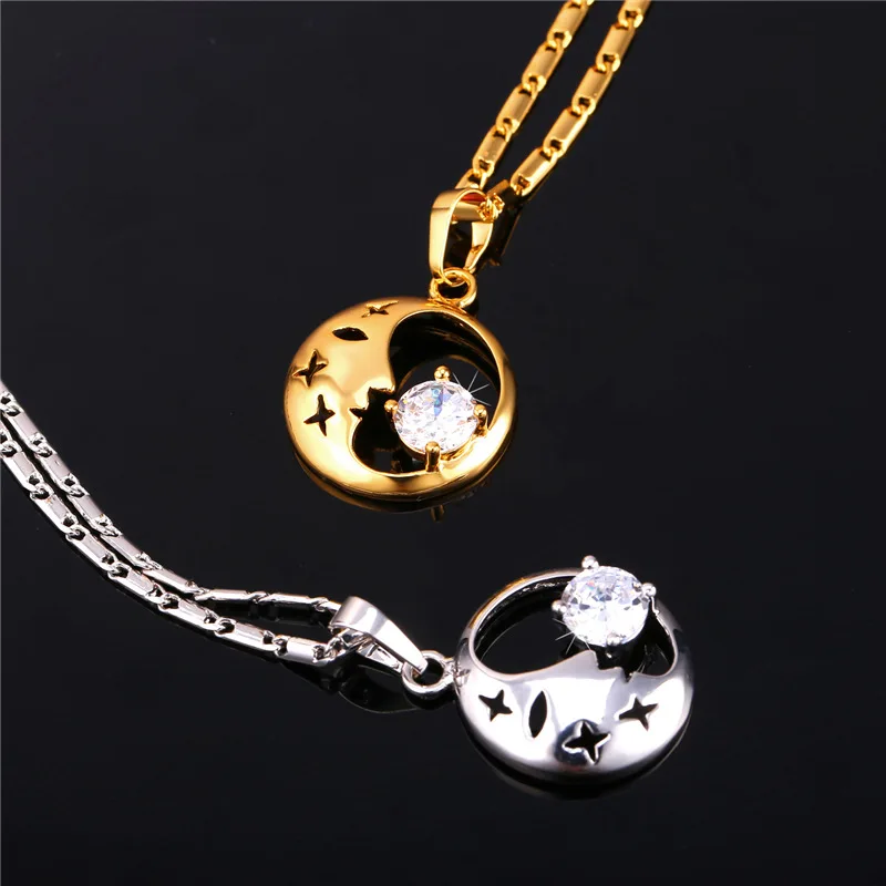 Женский ювелирный комплект из Луны и звезды с фианитом | Украшения аксессуары