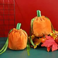 pumpkin gift bags 10 pcs little gift bags with drawstring thanksgiving pumpkin candy bags reusable velvet gift bags for gift