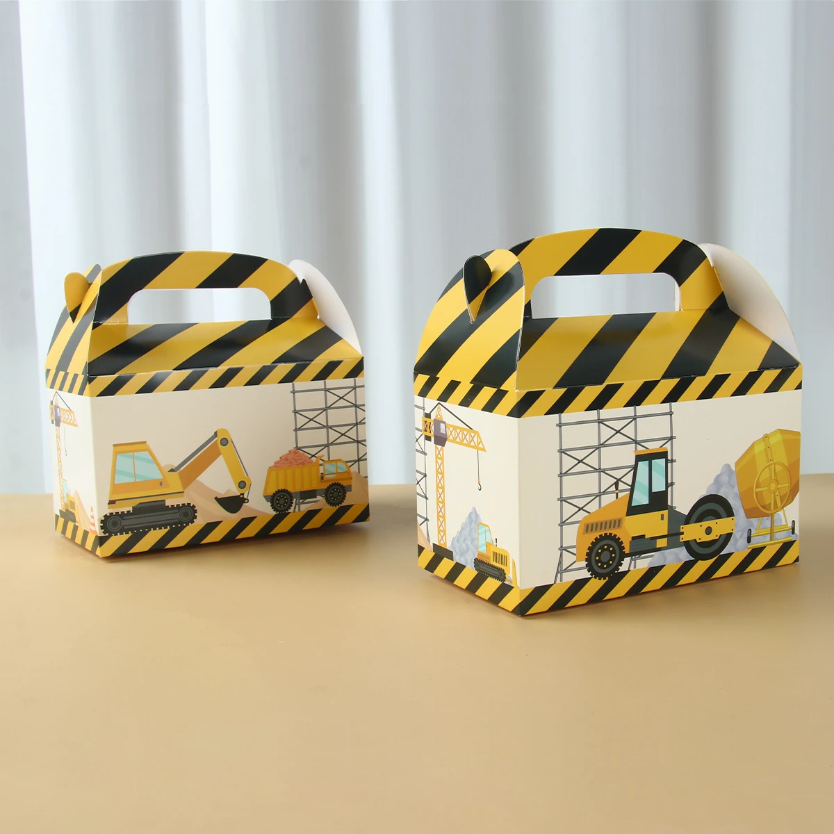 Es Trucks Theme Candy Gift Box Birthday Party Decor Kids Boy Construction Excavator Theme Party Supplies