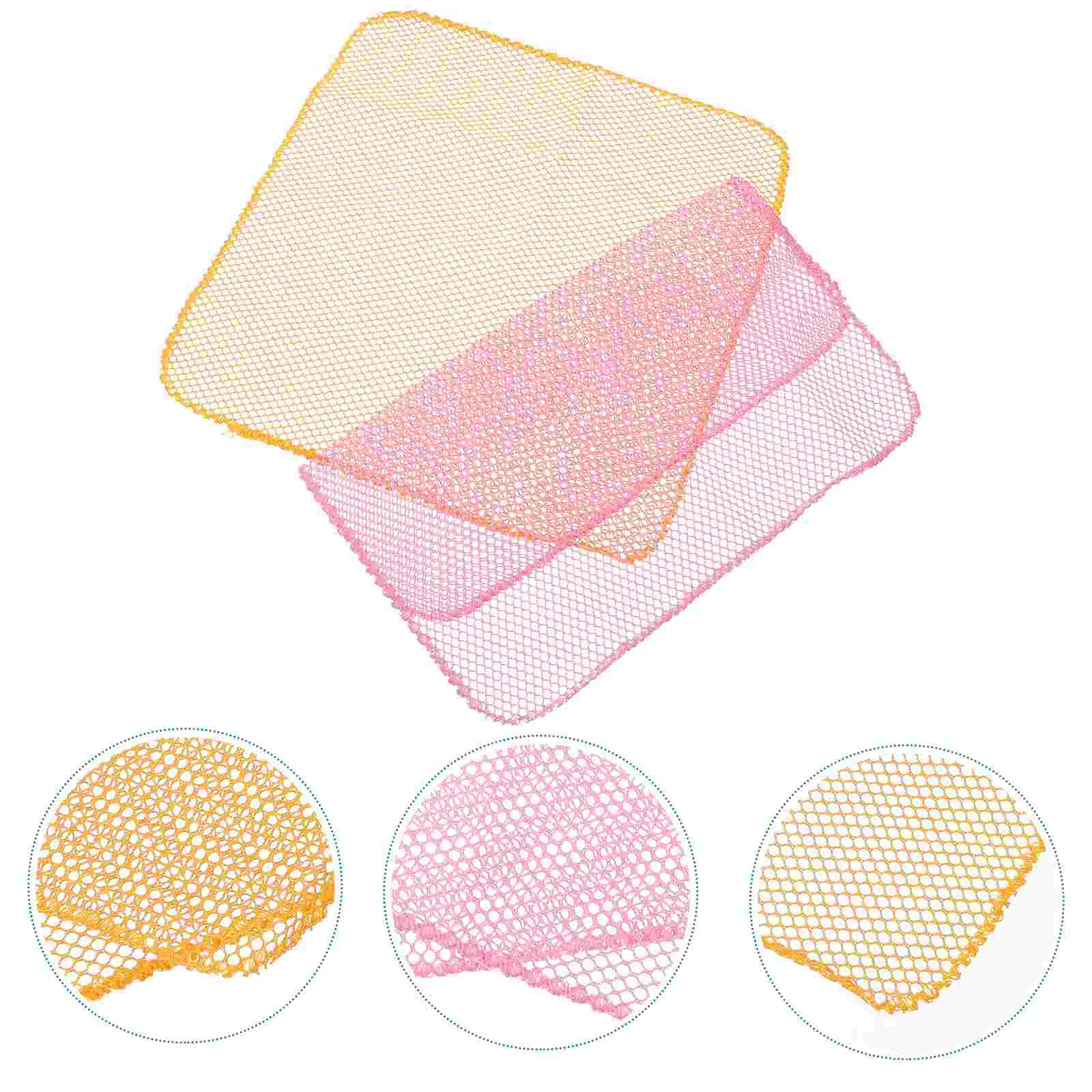 

Dish Cloth Net Rag Kitchen Washing Mesh Cleaning Towel Scrubber Dishes Bowl Scratch Non Wash Netted Cloths Scrubbing Scourer