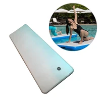 durable wholesale drop stitch pvc inflatable water floating yoga mat platform for fitness exercise