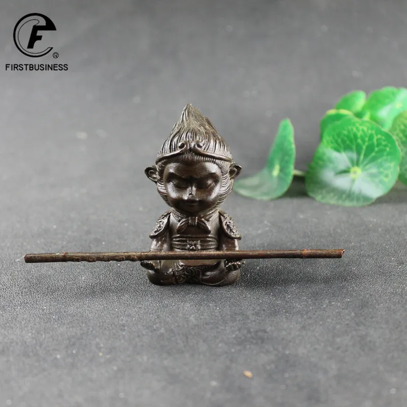 Античная латунь Sun WuKong обезьянка статуэтка ретро офисное настольное украшение
