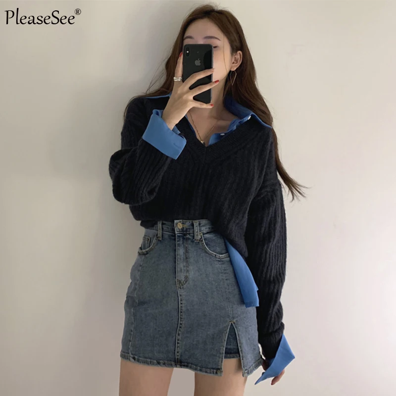 Мини-юбка женская джинсовая в Корейском стиле модная уличная одежда пикантная