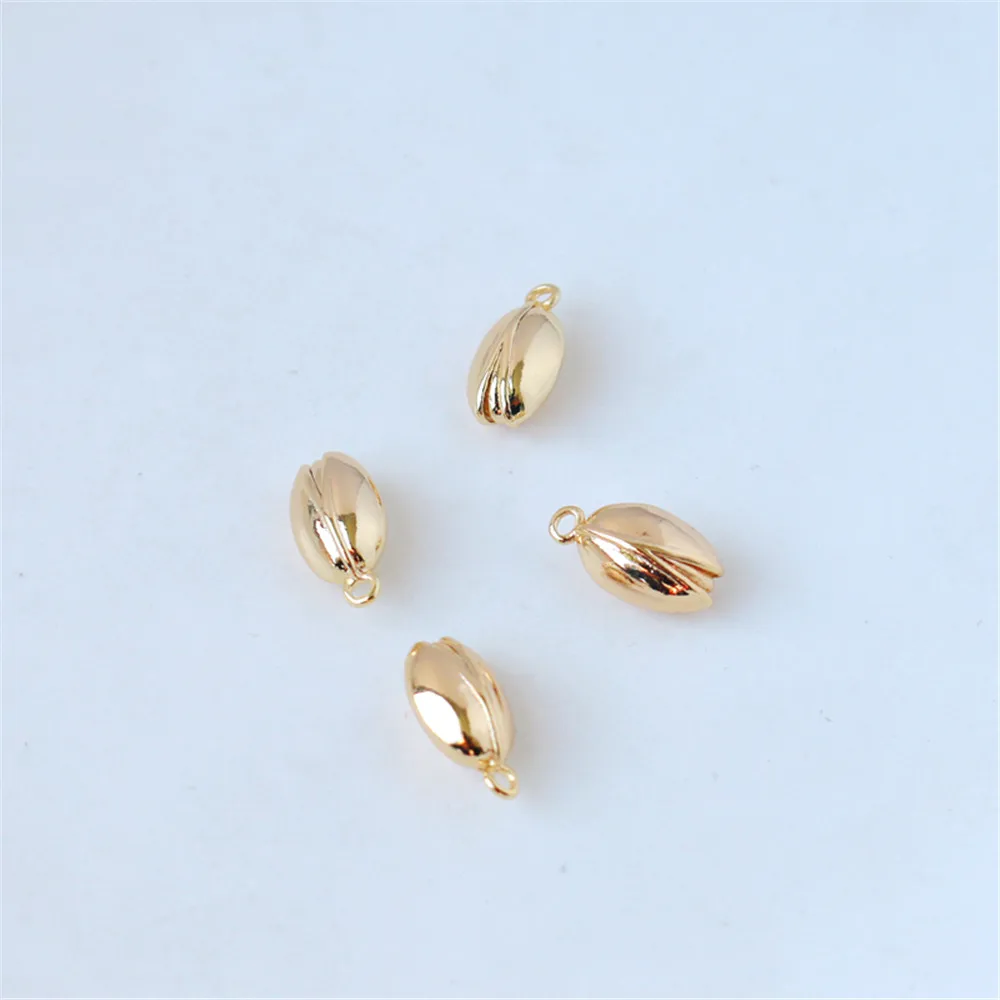 

14K gold bag color preserving bright flower bud stamen 5*12mm pendant bracelet necklace pendant DIY handmade jewelry accessories