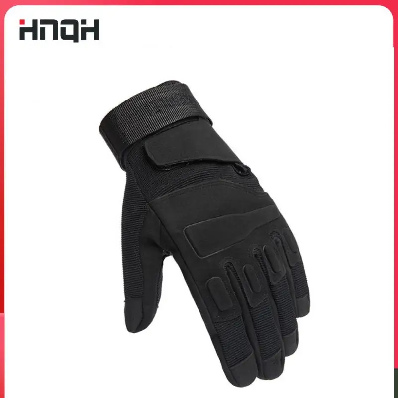 Full Finger Tactical Army Gloves Military Camping Outdoor Glove Airsoft PU Leather Touch Screen Gloves Protective Gear Women Men