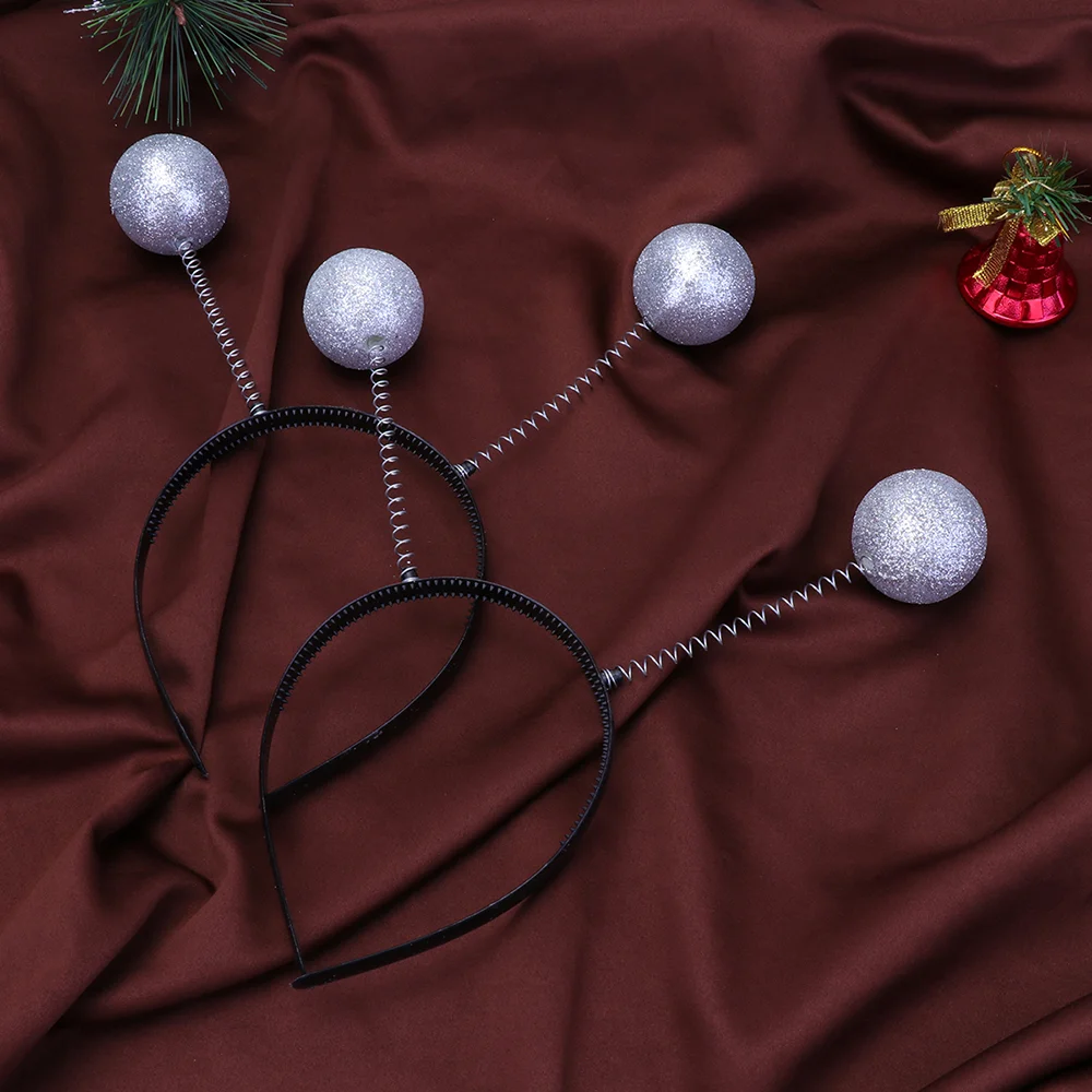 

2 Pcs Ornament Headband Costume Headband Martian Antenna Hairband Human Head Sparkle Alien Headband Martian Antenna Headband