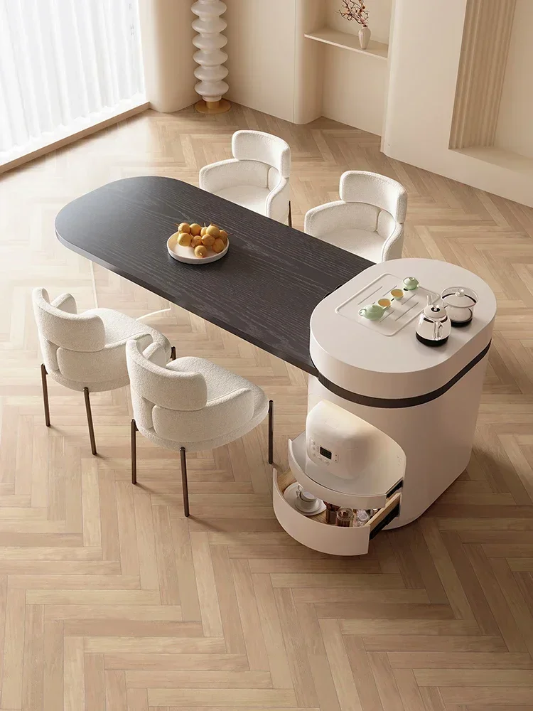 Подвесной кухонный обеденный стол встроенный выдвижной светильник роскошный