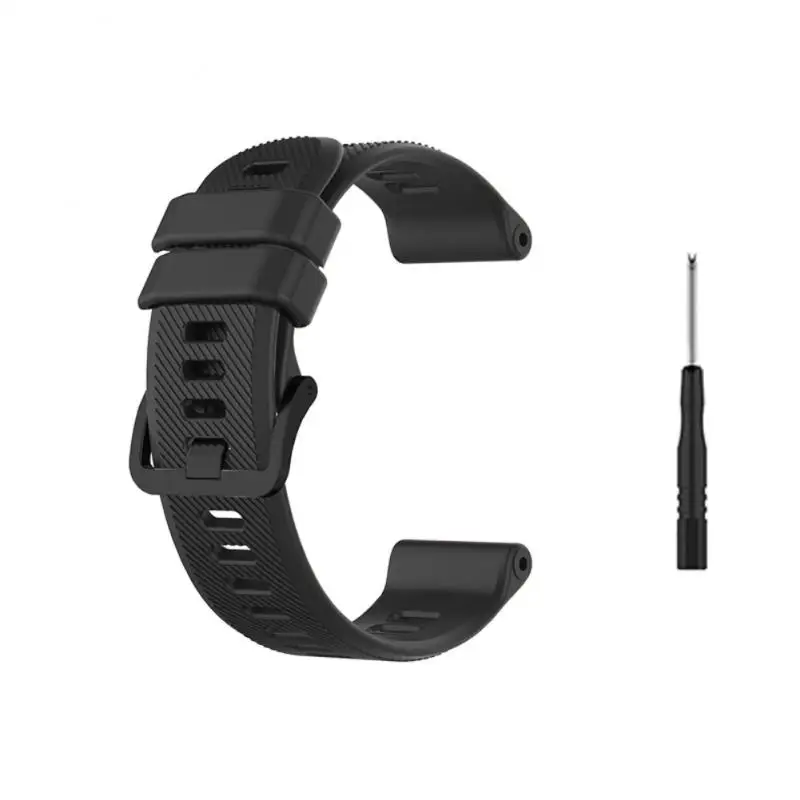 

Black Buckle Wristband Smart Accessories Waterproof Replacement Strap Sweatproof For Garmin Forerunner 745 Silicone Strap Unisex