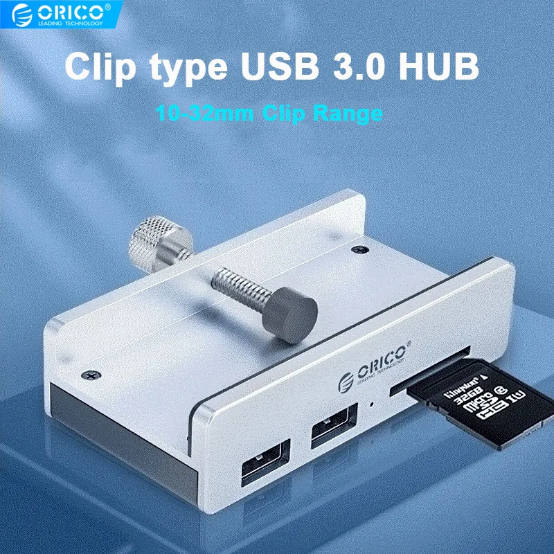 

USB-разветвитель ORICO MH4PU, алюминиевый, 4 порта, 10-32 мм