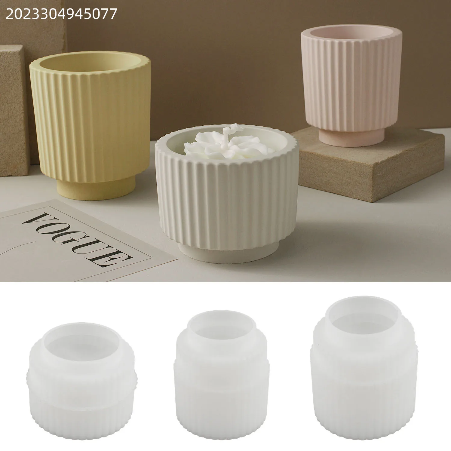 Полосатая чашка для свечи силиконовая форма сделай сам цементная гипсовая банка