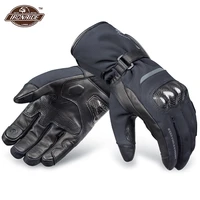 winter riding warm waterproof gloves outdoor skiing plus velvet non slip night reflective gloves for motorcycle
