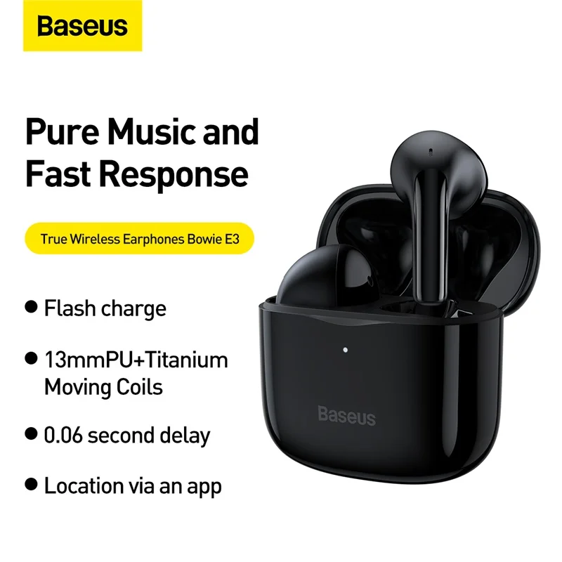 

Baseus TWS Wireless Earphone Bowie E3 Bluetooth 5.0 Headphone Headset True Wireless Earbuds For iPhone 14 13 12 Pro Max Ear Buds