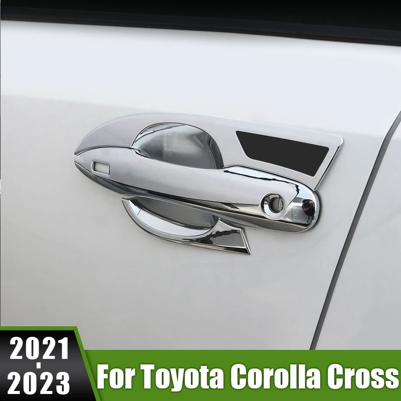 

For Toyota Corolla Cross XG10 2021 2022 2023 Hybrid ABS Car Door Handle Bowl Cover Trim Case Protection Stickers Accessories