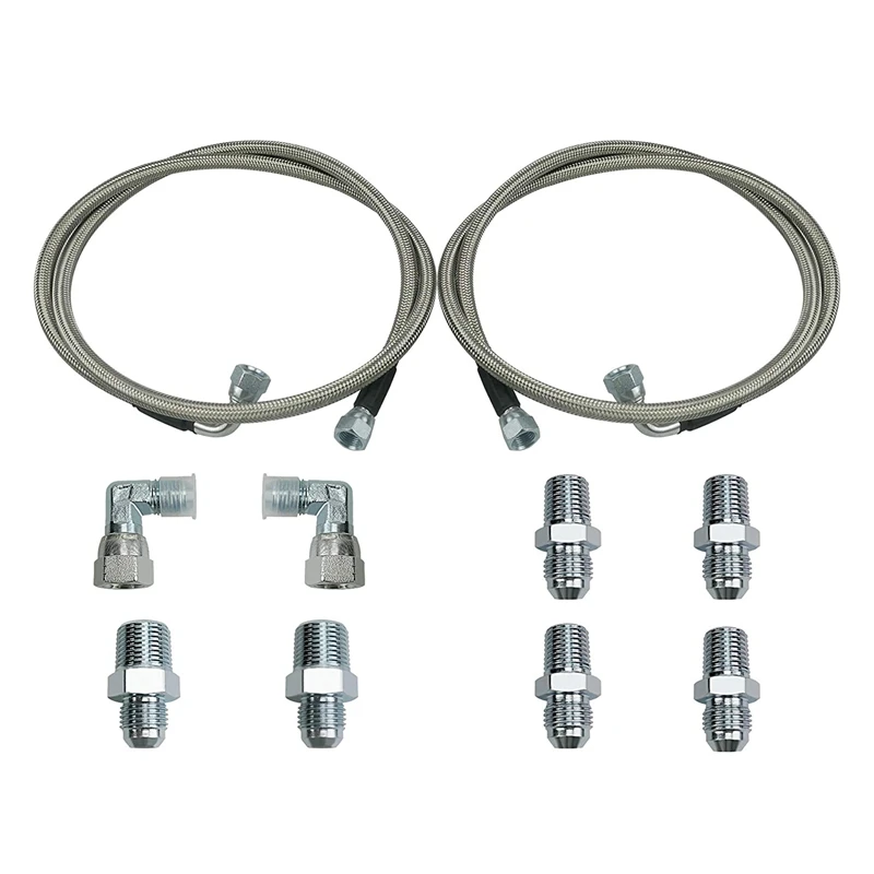 

Transmission Cooler Hose Fittings for Chevy Ford Mopar Buick Cadillac Cars and Trucks Replace TH350/ 700R4/ TH400