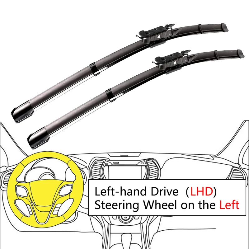 

Щетки стеклоочистителя передние для BMW 1 серии E81 E82 E87 E88 2005 ~ 2011, 116i 118i 120i 125i 128i 130i 135i 116d 118d 120d 125d Щетка стеклоочистителя дворники Щетка дворники мойщик окон водительская и пассажирская