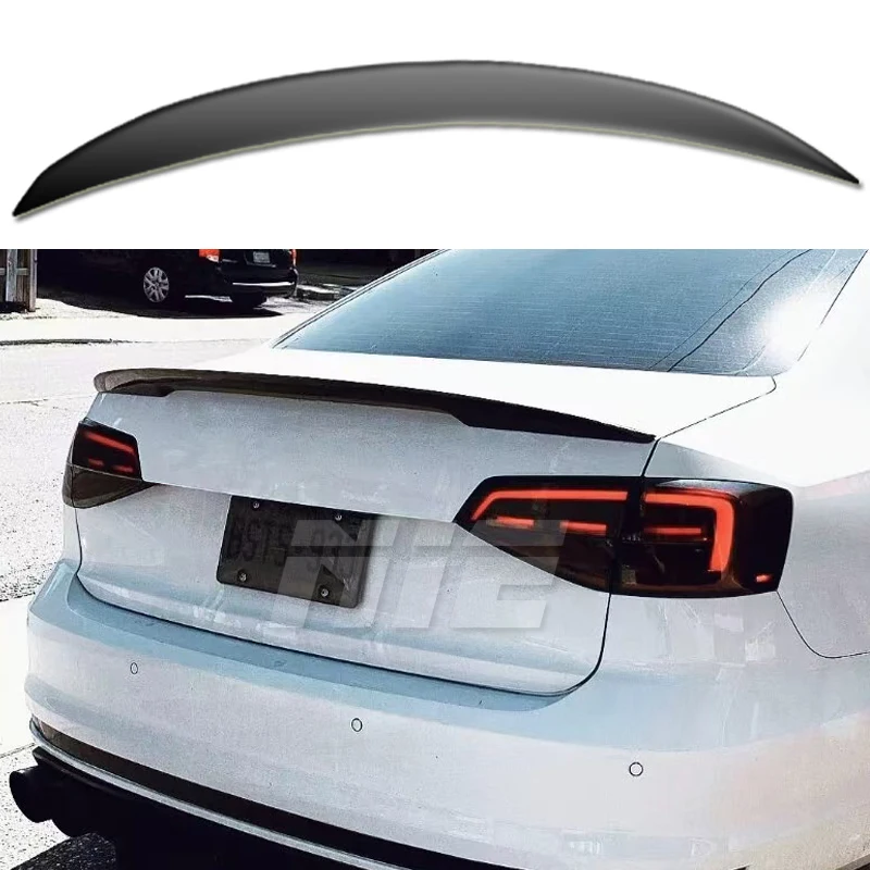 Для Volkswagen Sagitar Jetta MK6 2012-2018 глянцевый черный/кованый задний спойлер из настоящего