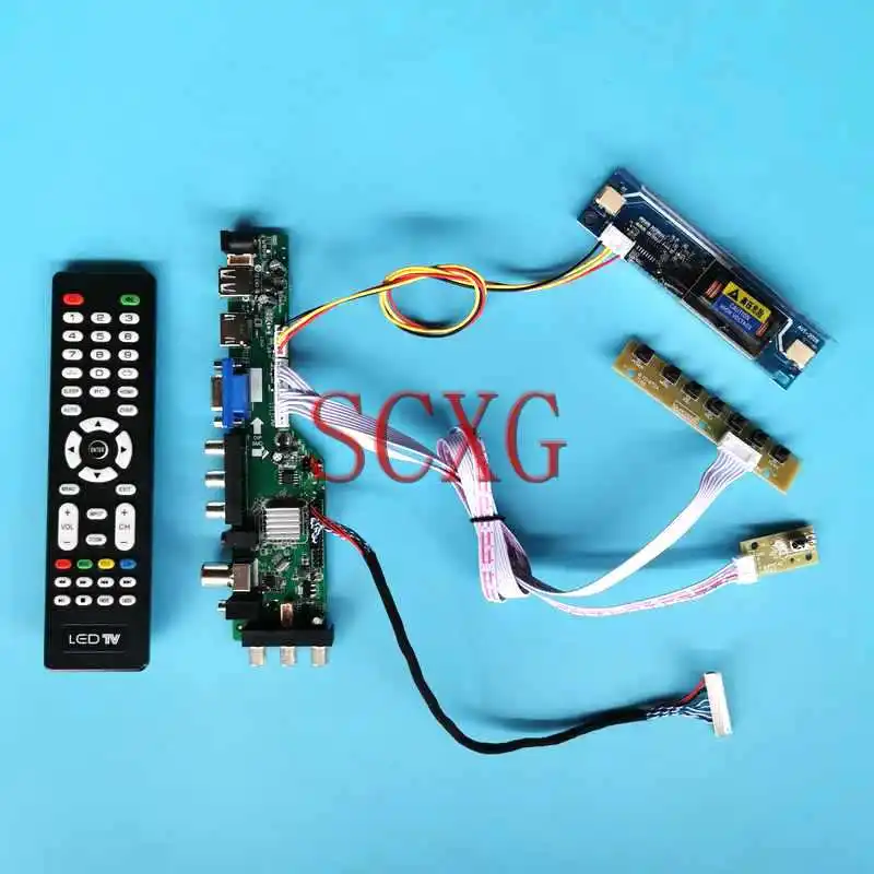

Плата цифрового контроллера DVB 3663, подходит для Φ/N01 2-CCFL 1366*768 16 "USB VGA AV RF HDMI-совместимый Комплект «сделай сам» 30-контактный LVDS