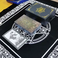 golden gift box divination tarot table game waterproof wear resistant belt paper manual oracle prediction collection 80pcs
