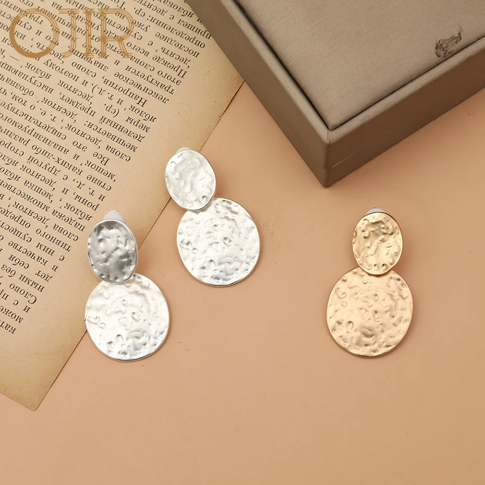 

Женские винтажные серьги-клипсы, простые украшения, геометрические готические Висячие серьги, корейские модные подвесные аксессуары