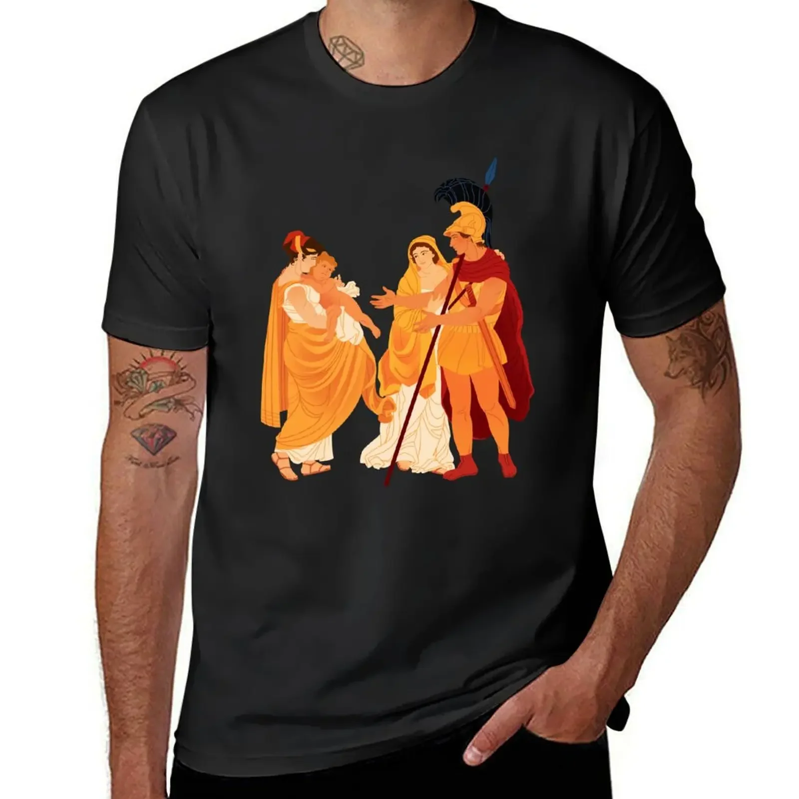 Футболка Hector's Departure from Andromache 1812 спортивная одежда больших размеров винтажная