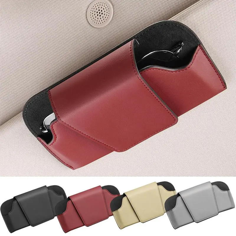 

Car Sunglass Holder Auto Sun Visor Glasses Holder Sunglasses Clip Card Ticket Holder Organizer Auto Interior Accessory For Car