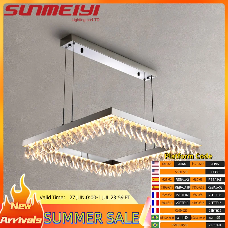 

2022 Modern K9 Crystal Chandelier Luxury LED Lights For Hotel Villa Hall Living Dining Room Kitchen Bedroom Home Decor Headlight