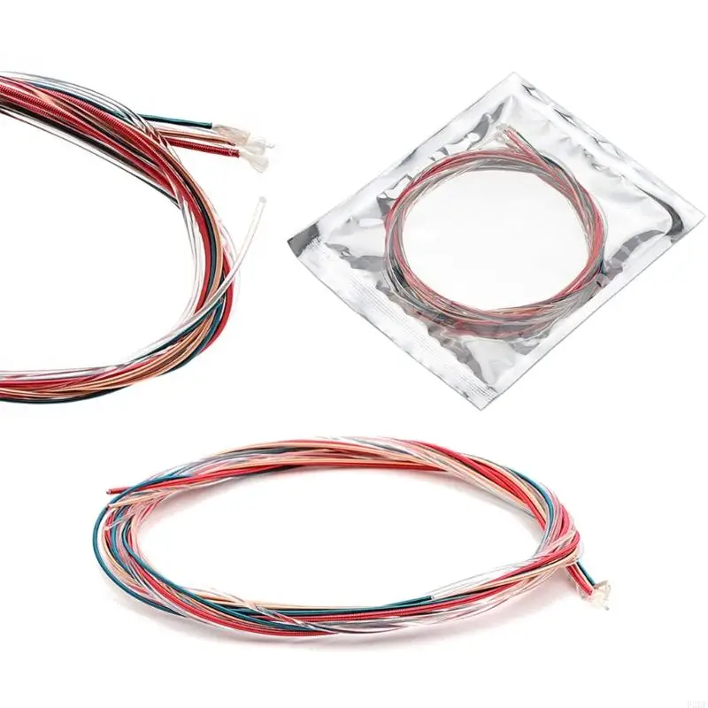 Цветные стальные струны для акустической гитары 6 шт.