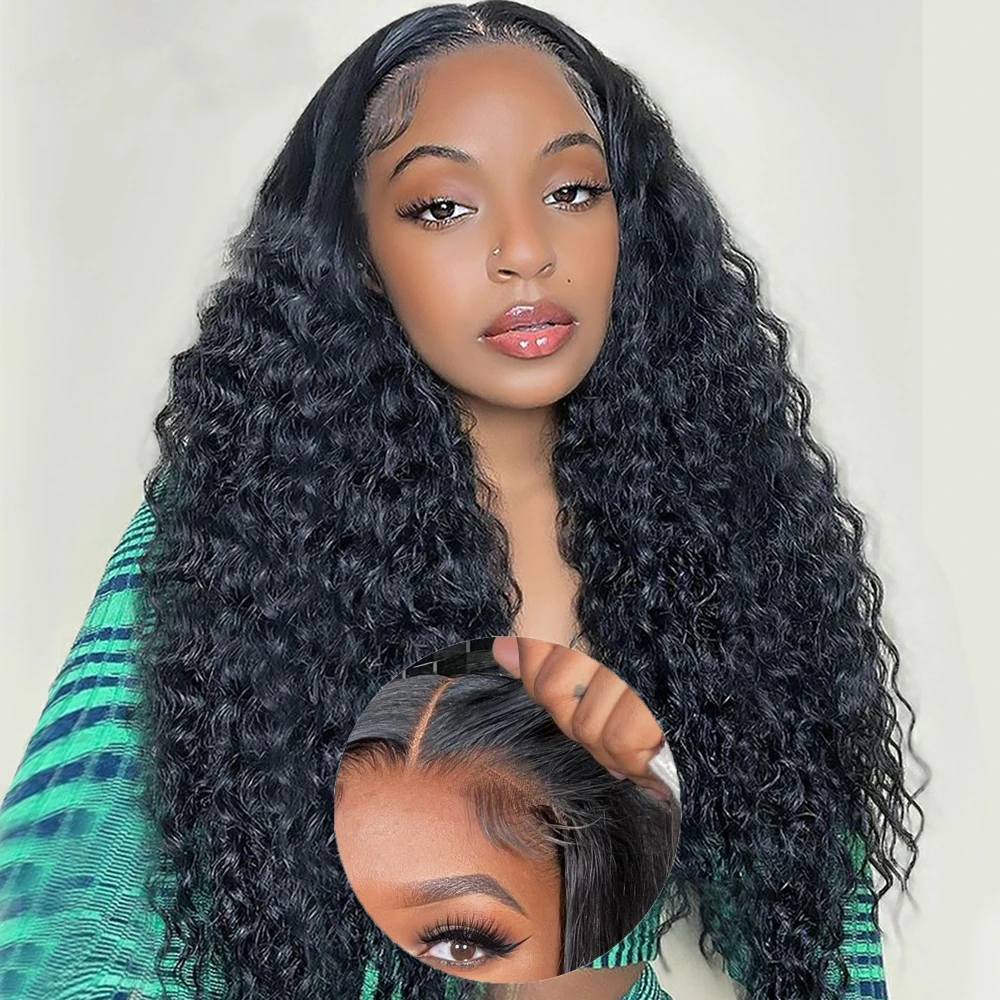 

Curly HD Lace Front Wig 5x5 6x4 Brazilian Deep Wave Glueless Transparent Lace Clousure Wig Human Hair Ready to Wear HD Lace Wigs