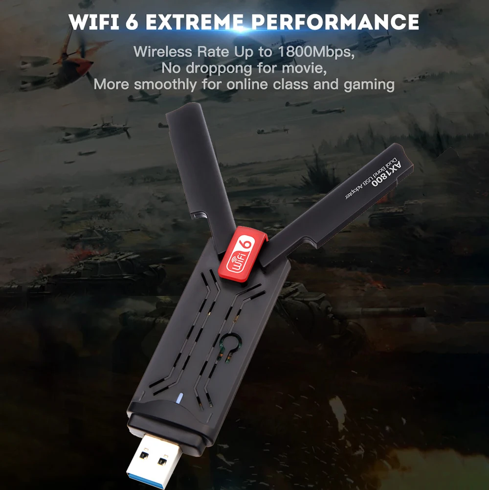 1800 Мбит/с Wi-Fi адаптер USB 802.11AX 2 4G/5 ГГц 3.0 беспроводная антенна сетевая карта