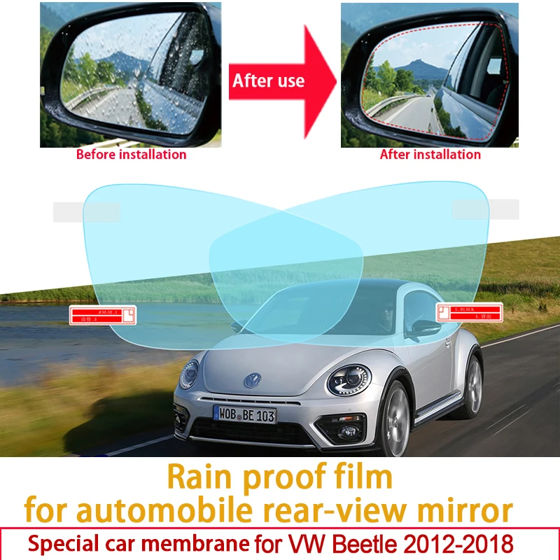 

For Volkswagen VW Beetle Car Rearview Mirror Protective Film Anti Dazzle Waterproof Anti Fog Rainproof Film Car Accessories