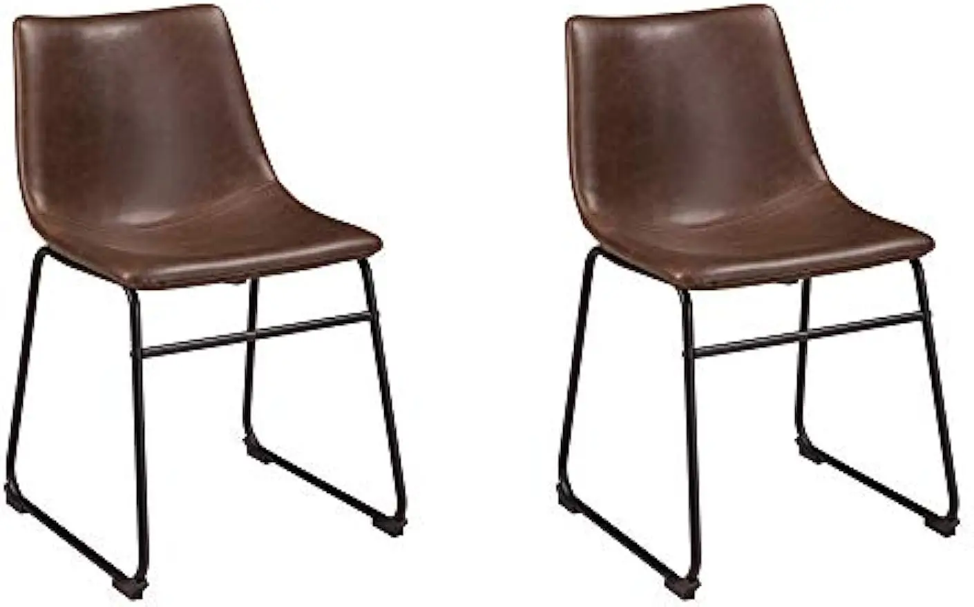 Mid Century Centiar Dining Bucket Chair, 2 Count, Black and 