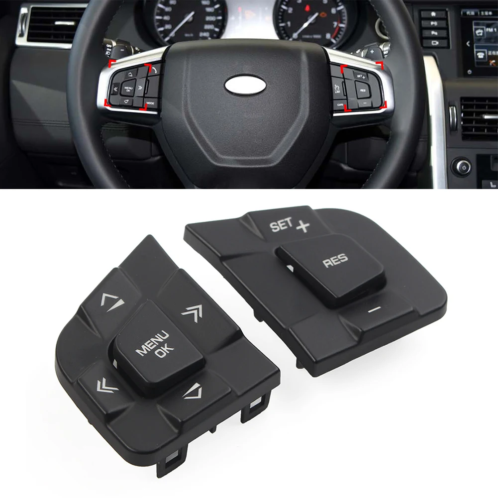 

Car Steering Wheel Left/Right Switch Button Cover Trim For Land Rover Discovery Sport 2015 2016 2017 2018 2019