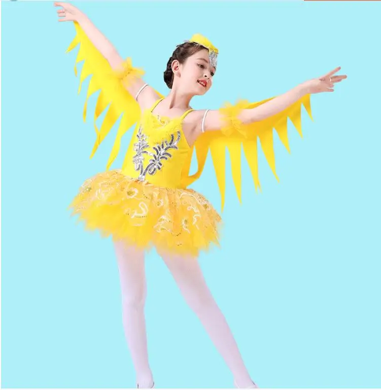 

Children's Swan Dance Performance Costumes Birds Girls Stage