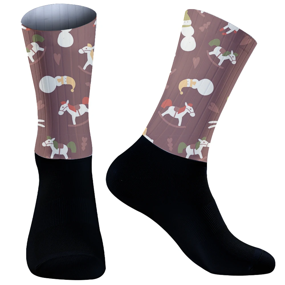 Рождественские новые анти-чулки 2024 силиконовые летние аэро носки велосипедные