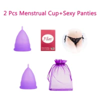 medical silicone menstrual cup female environmental copa menstrual protection hygiene reusable menstrual collector lace panties
