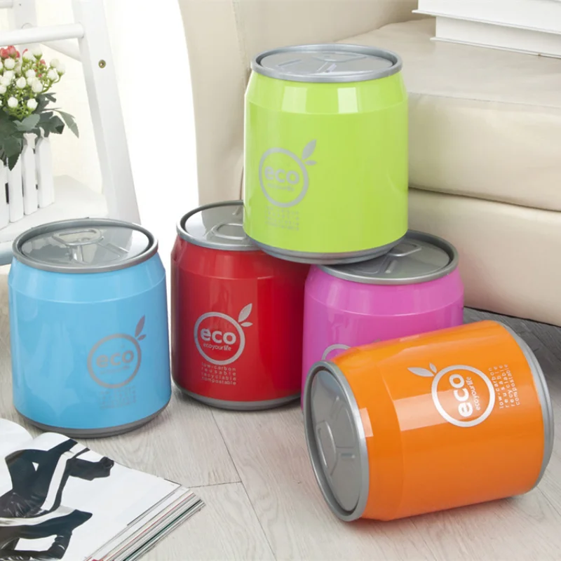 

Creative Mini Small Waste Bin Desktop Garbage Basket Home Table Plastic Office Supplies Trash Can Dustbin Sundries Barrel Box