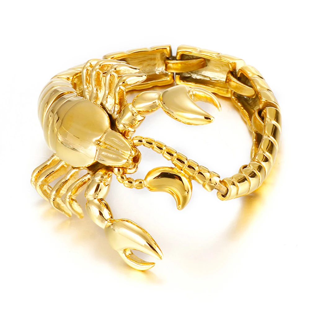 Панк огромный золотой цвет из нержавеющей стали велосипедный байкерский браслет