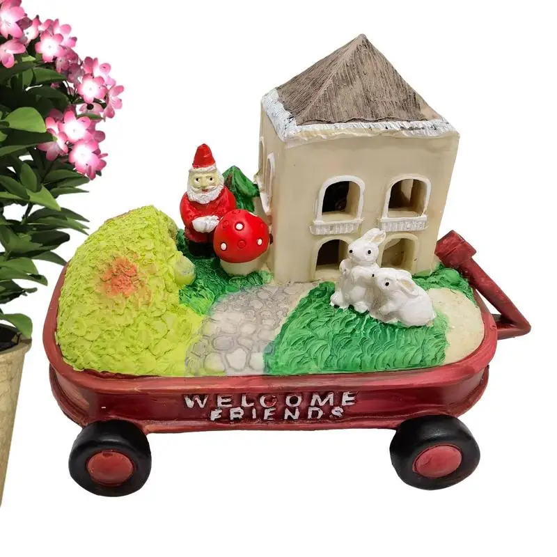 

Gnome Decorations for Yard | Christmas Garden Statues Outdoor | Christmas Themed Outdoor Ornaments with Mini Gnome Rabbits Red M