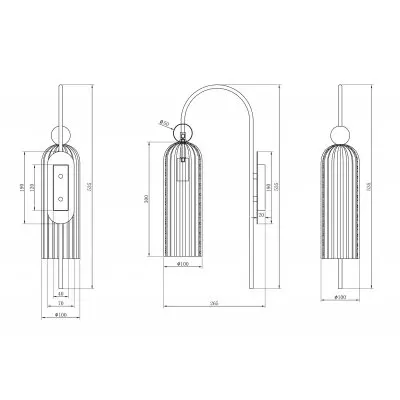Wall lamp (sconce) maytoni mod302wl-01cg | Освещение