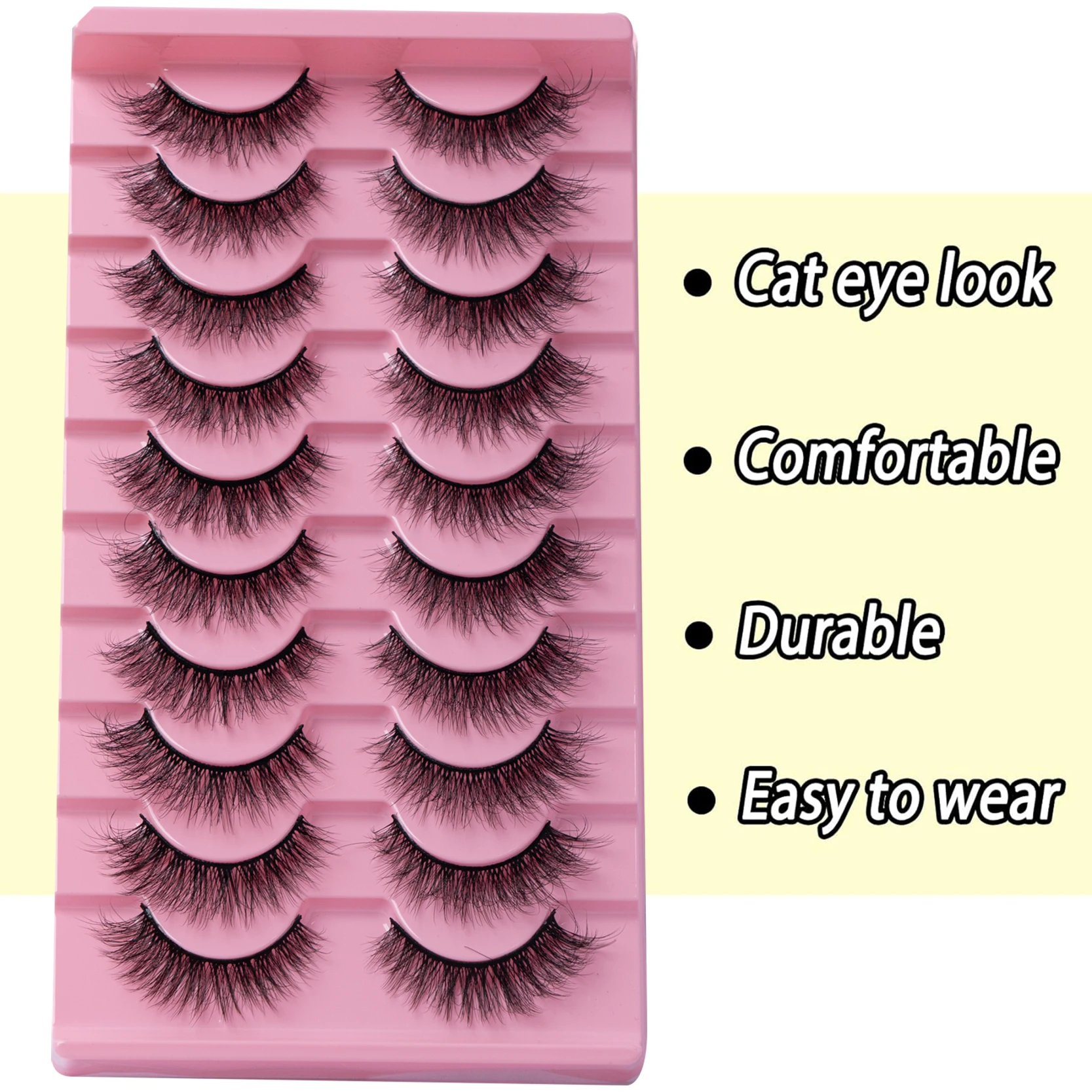 Женские Полоски Для Ресниц Из Искусственной Кожи Естественная Имитация Без Клея