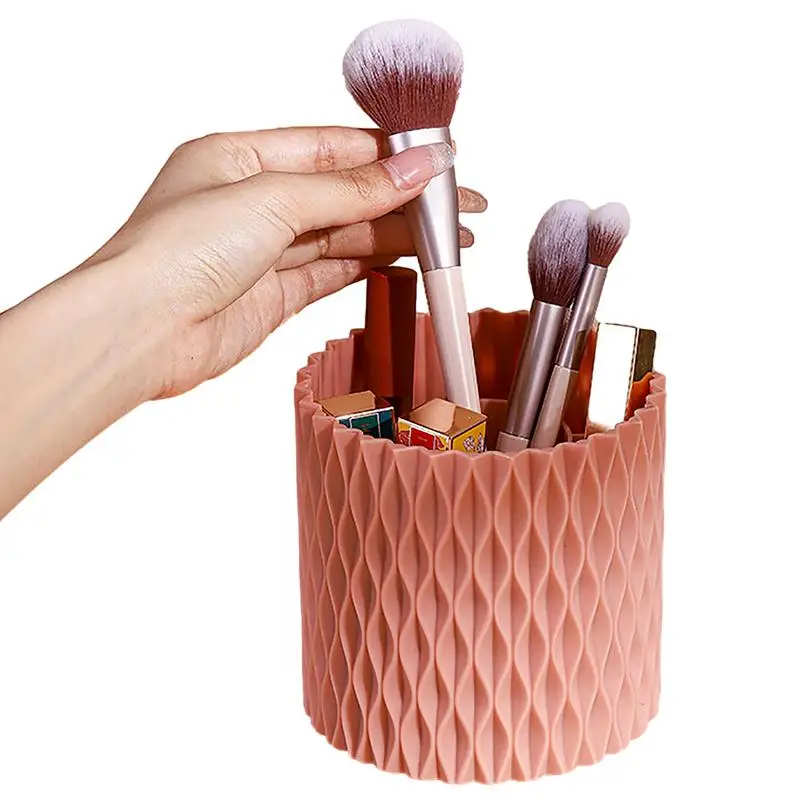 

360 Makeup Brush Holder Rotating Pencil Holder For Desk Multi-Purpose Cosmetics Brushes Storage Solution For Eyeliner Pencil And