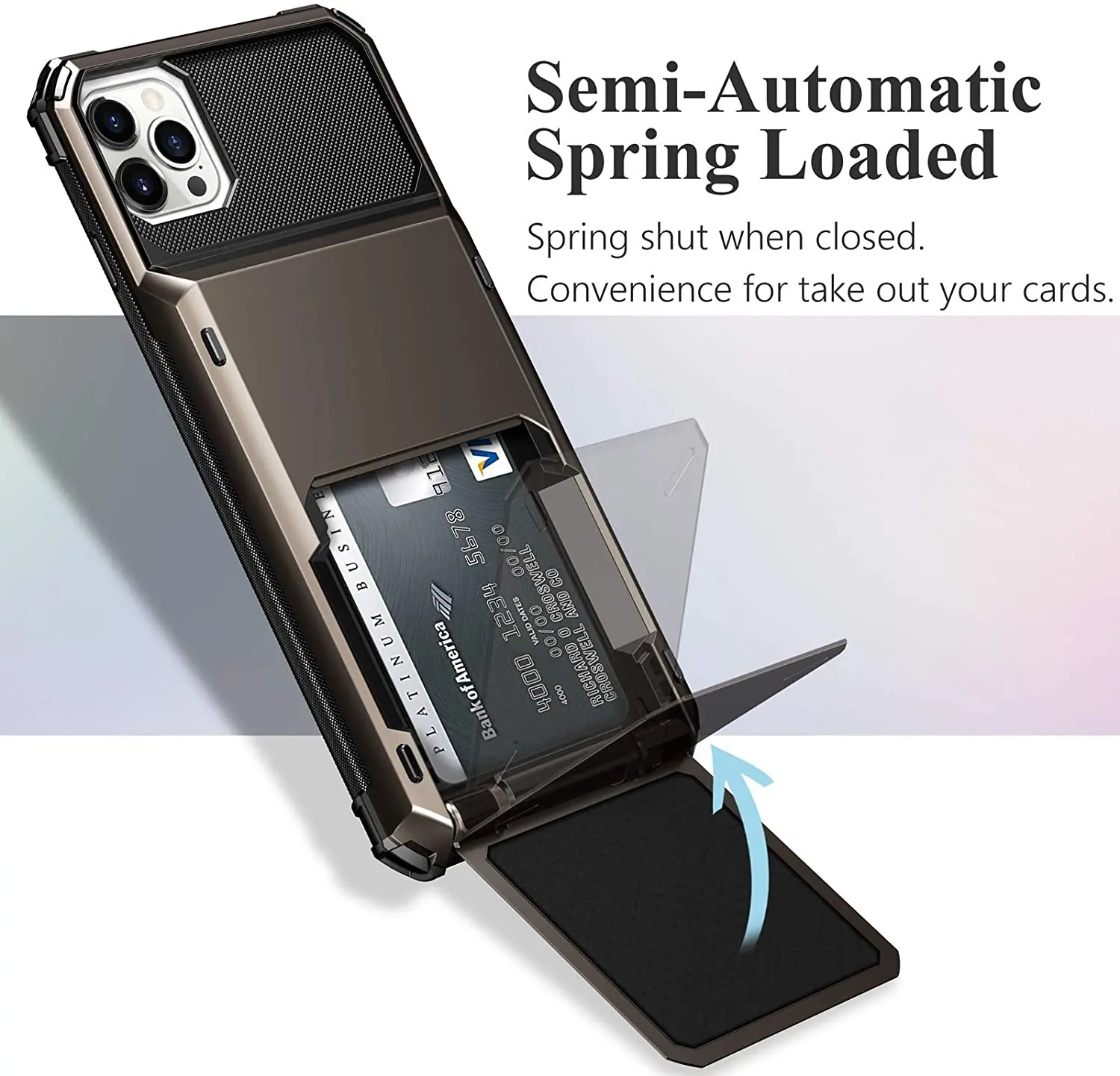 Business Armor Slide Wallet Card Slots Holder Cover for iPhone 12 Mini 12 11 Pro Max 7 8 Plus X XS Max SE 2020 Case Phone Cases