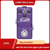 rowin ln 314 electric guitar pedal delay echo true bypass pedal with aluminium alloy classic body for bass guitar