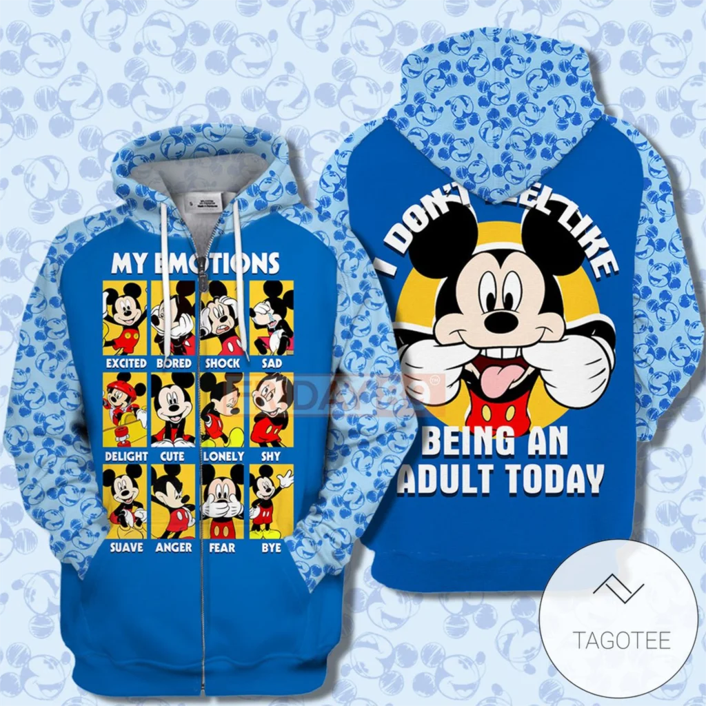 

Disney Hoodie Mickey Mouse My Emotions Don't Feel Like Being An 3D PRINT T-shirt Hoodie