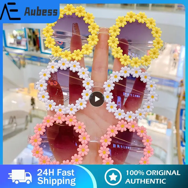 

Personality Sunflower Eyeglasses Summer Goggles Polarized Sun Glasses Uv400 Cute Outdoor Round Sun Glasses Uv Protection Fashion