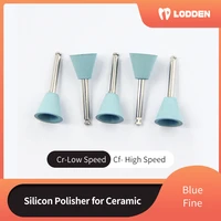 100pcslot dental polishing bur silicon polisher for ceramic blue fine crcf low speed high speed teeth polishinggrinding tools